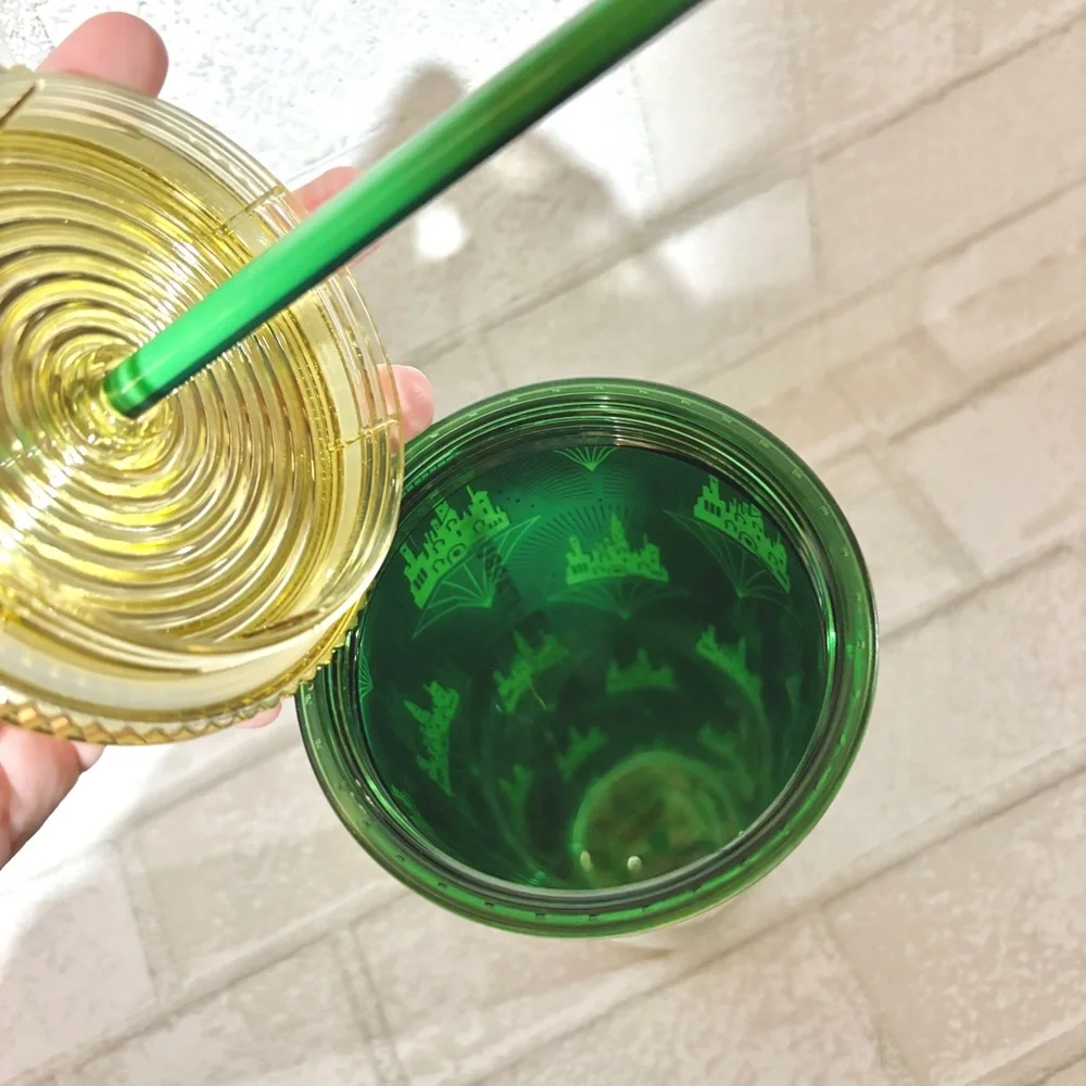 Starbucks Wicked Emerald City Gold and Green Cold Tumbler 24 Ounce NEW